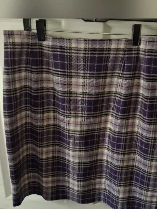 JG Hook Womens Wool Blend Plaid Purple/White/Black Lined Petite Skirt. Size 14P - Picture 11 of 11
